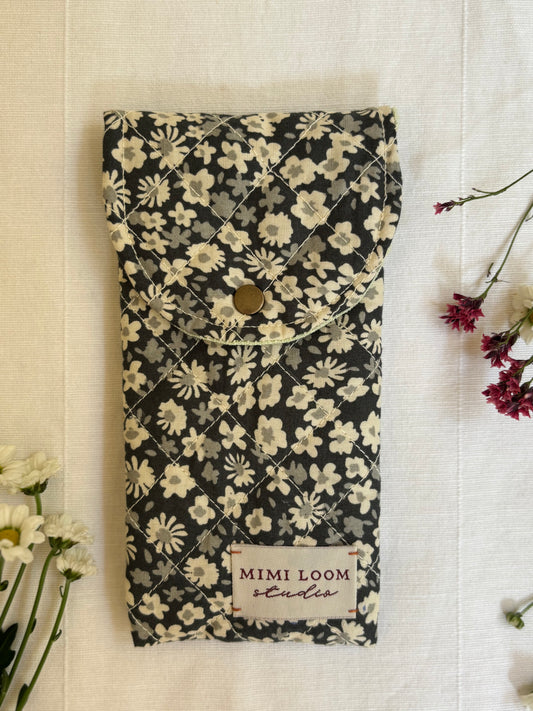 Daisy by Night Quilted Sunglasses Case