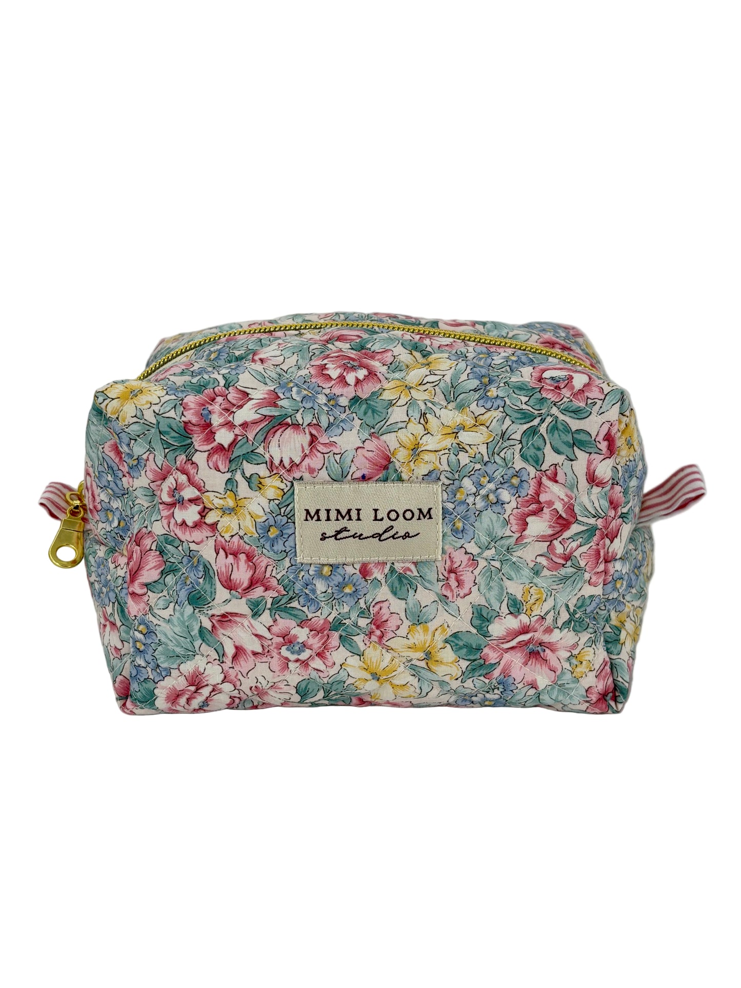 Garden Party Quilted Makeup Bag