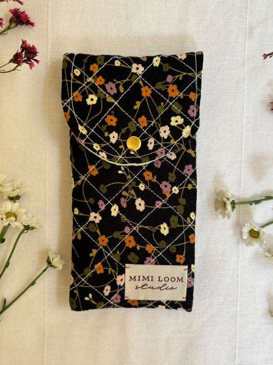 Petal to the Metal Quilted Sunglasses Case