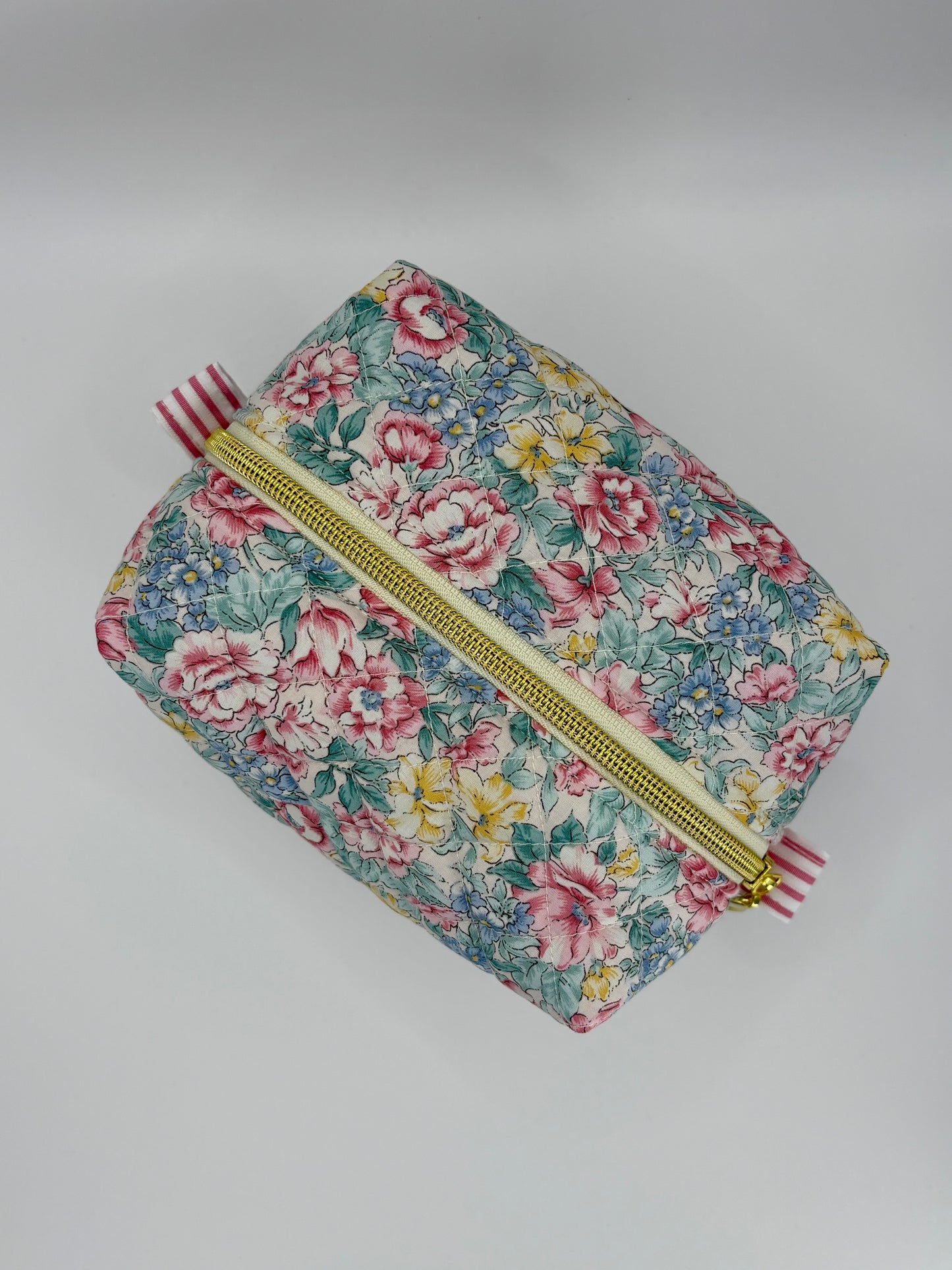 Garden Party Quilted Makeup Bag