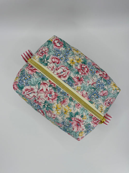 Garden Party Quilted Makeup Bag
