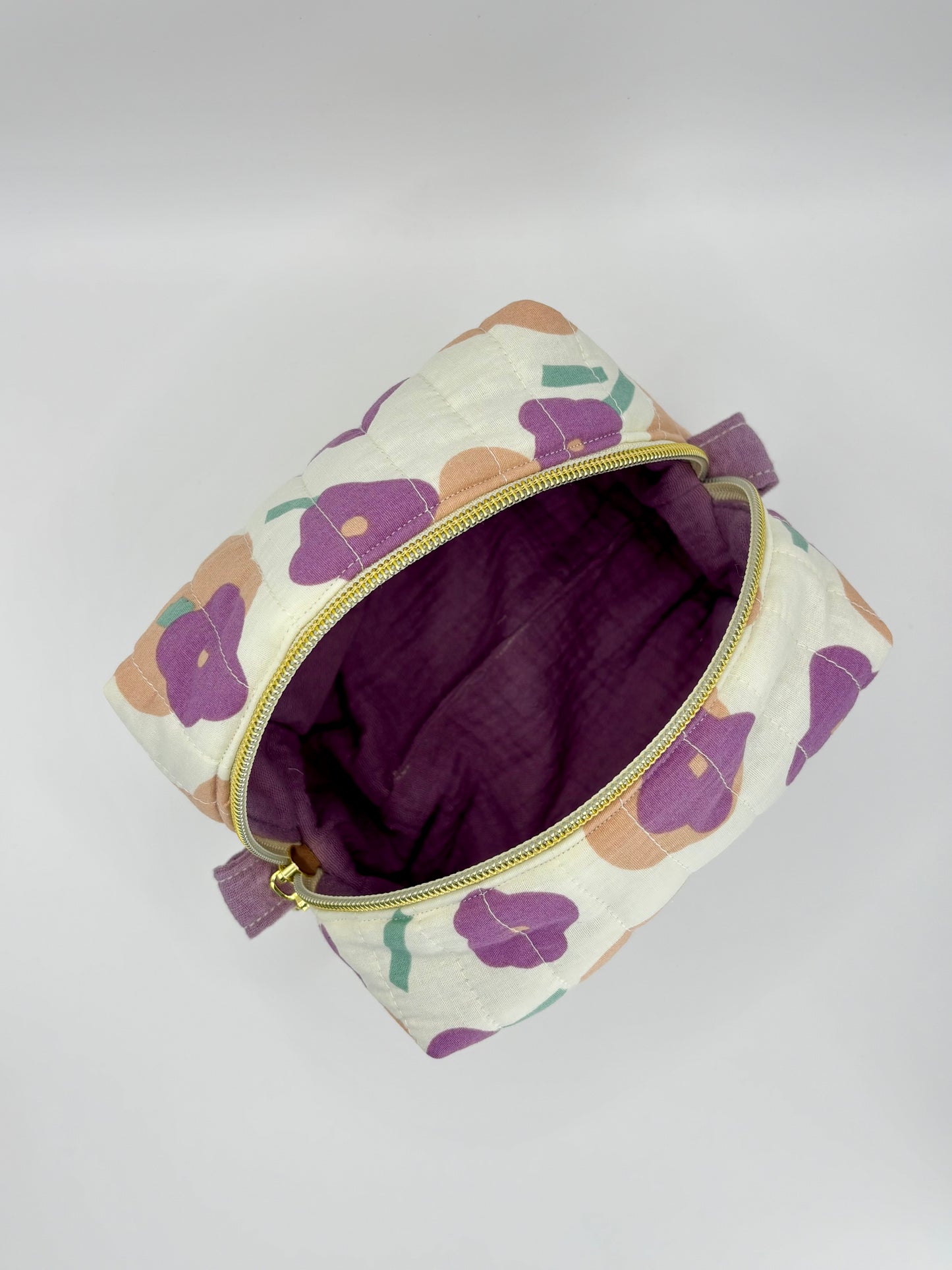 Groovy Baby Quilted Makeup Bag