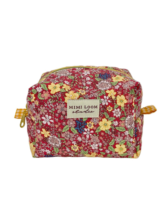 Summer Harvest Quilted Makeup Bag
