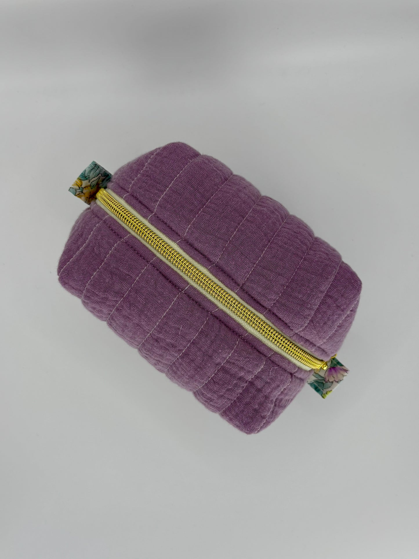 Lavander Latter Quilted Makeup Bag