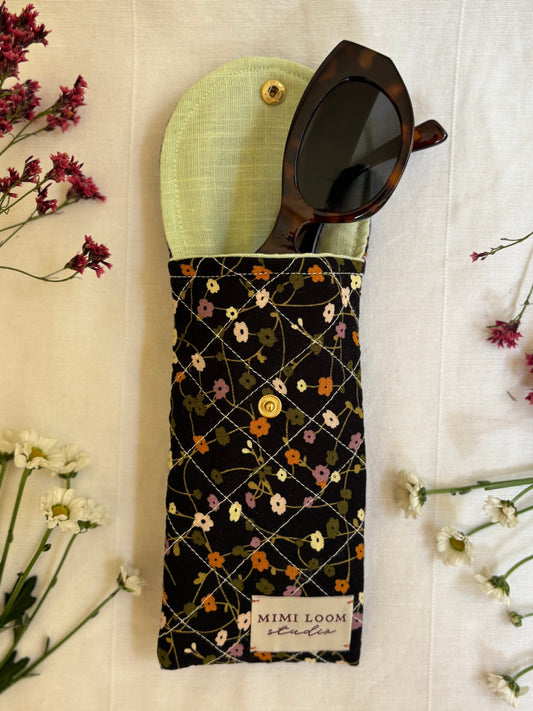 Petal to the Metal Quilted Sunglasses Case