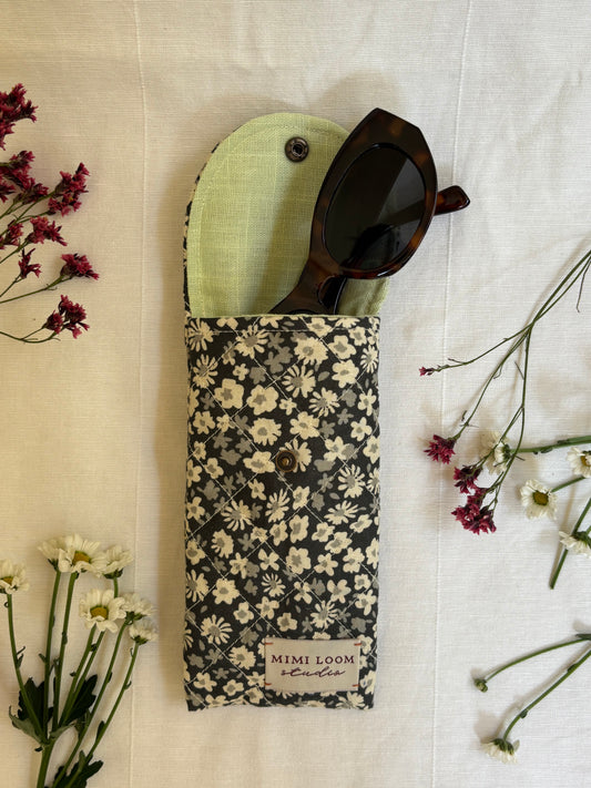 Daisy by Night Quilted Sunglasses Case