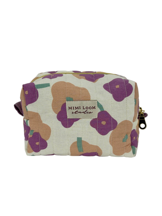 Groovy Baby Quilted Makeup Bag