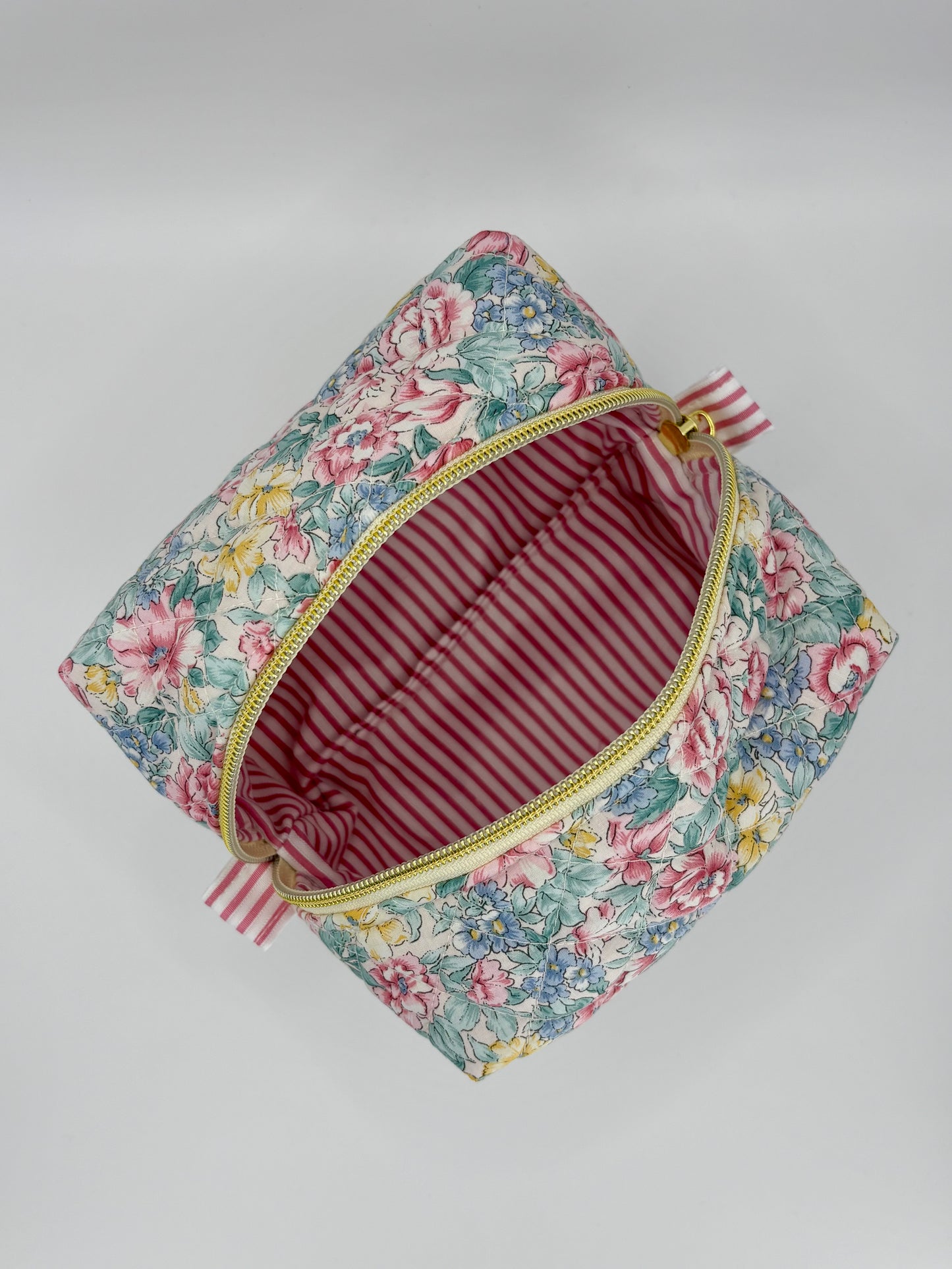 Garden Party Quilted Makeup Bag