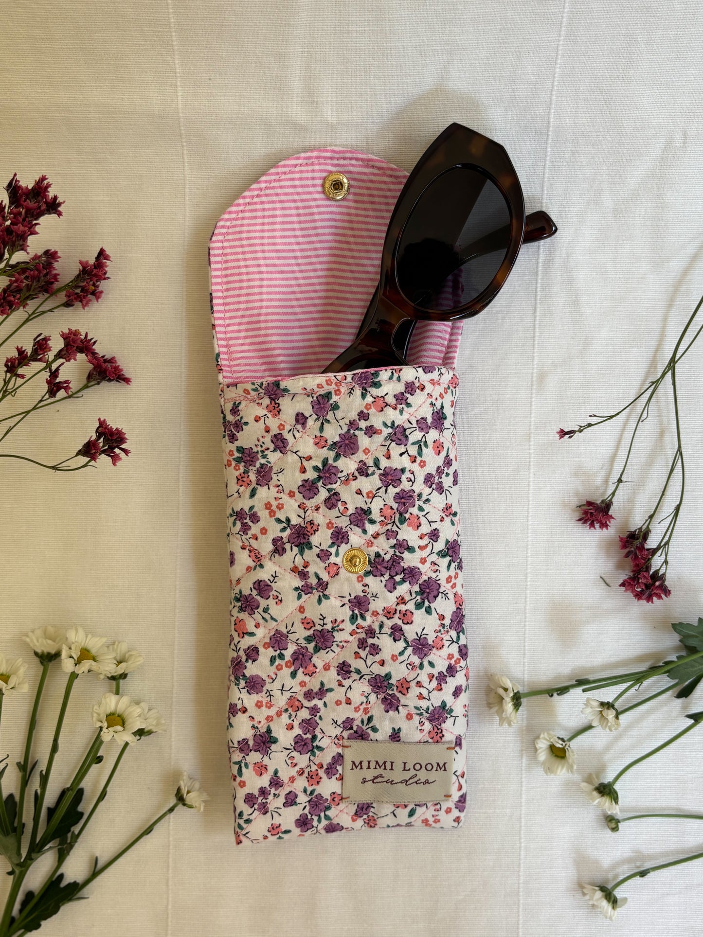 Throwing Shade (Sweetly) Quilted Sunglasses Case