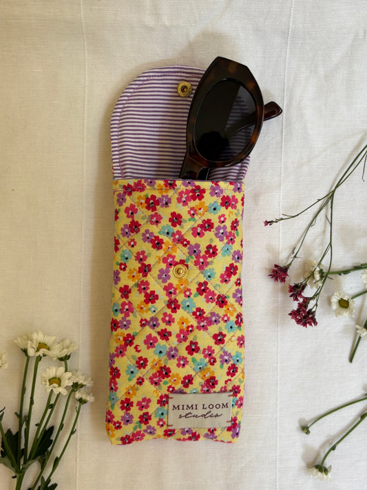 Pocketful of Sunshine Quilted Sunglasses Case