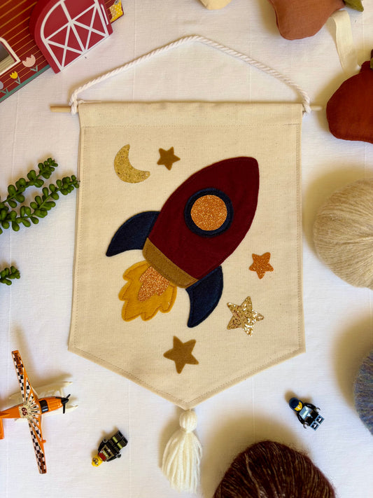 Rocket Rudy - Felt Wall Hanging