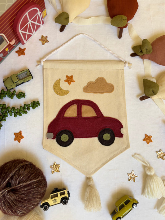 Freddie’s Car – Felt Wall Hanging